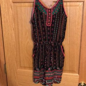 Tribal print multi-color romper.